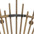 Natural bamboo mirror by SKAY, showcasing a round design with a smooth, light-colored frame and reflective surface.