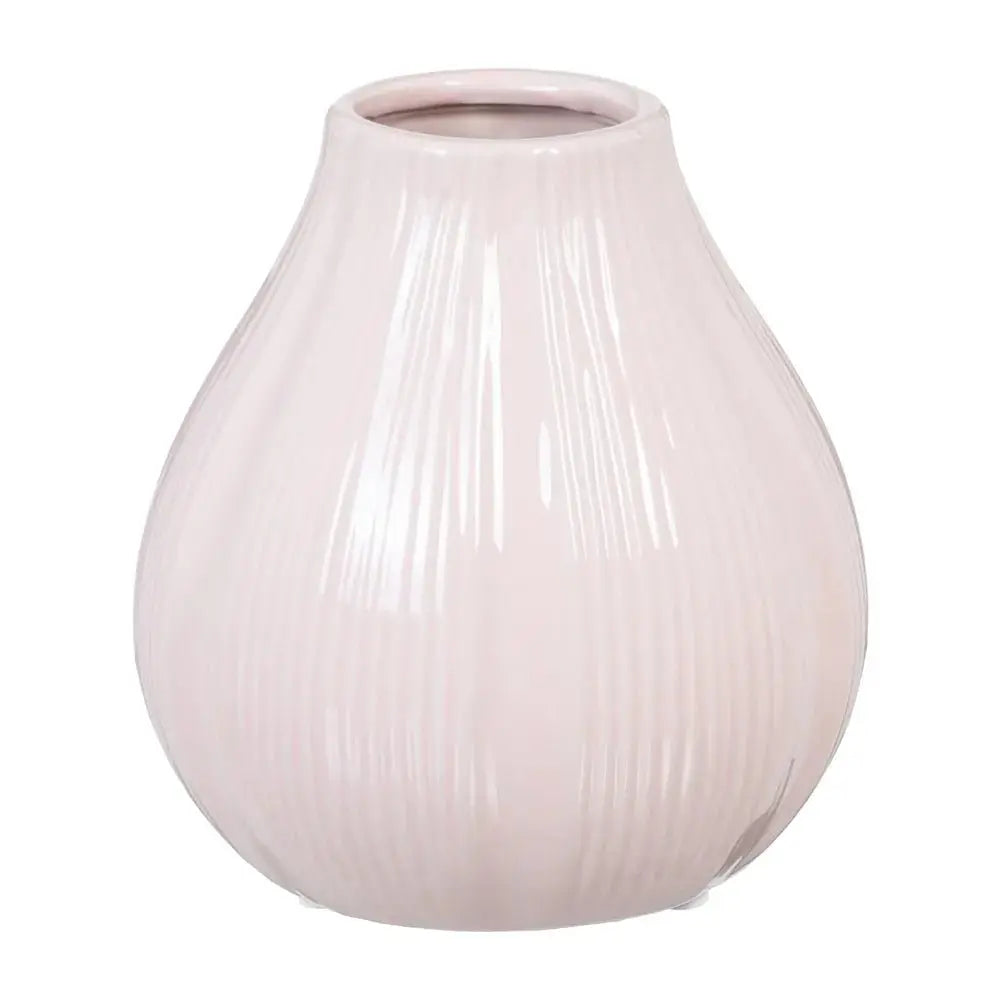 Ceramic pink vase by SKAY showcasing a smooth finish and elegant design, perfect for floral arrangements.