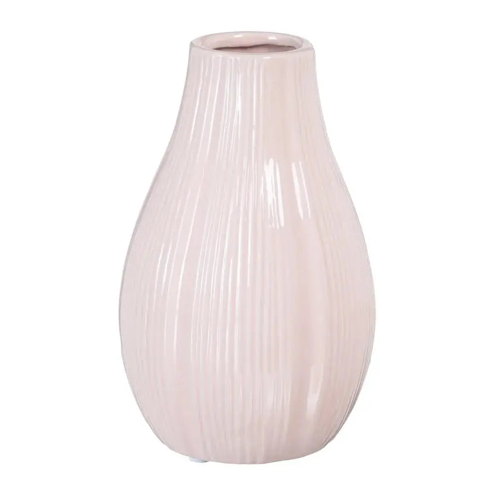 Ceramic pink vase by SKAY, showcasing a smooth finish and elegant design, perfect for floral arrangements.