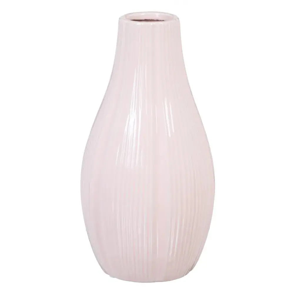 Ceramic pink vase from SKAY, showcasing a smooth finish and elegant design, perfect for floral arrangements.