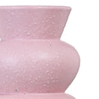 Ceramic pink vase by SKAY with a smooth finish and elegant shape, perfect for floral arrangements or home decor.