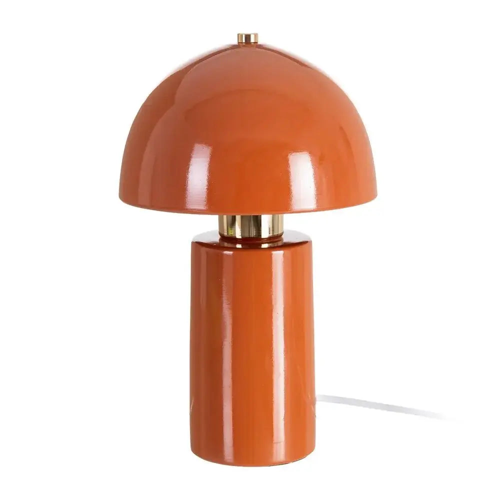 Terracotta ceramic table lamp by SKAY with a warm, earthy design and soft light suitable for any room decor.