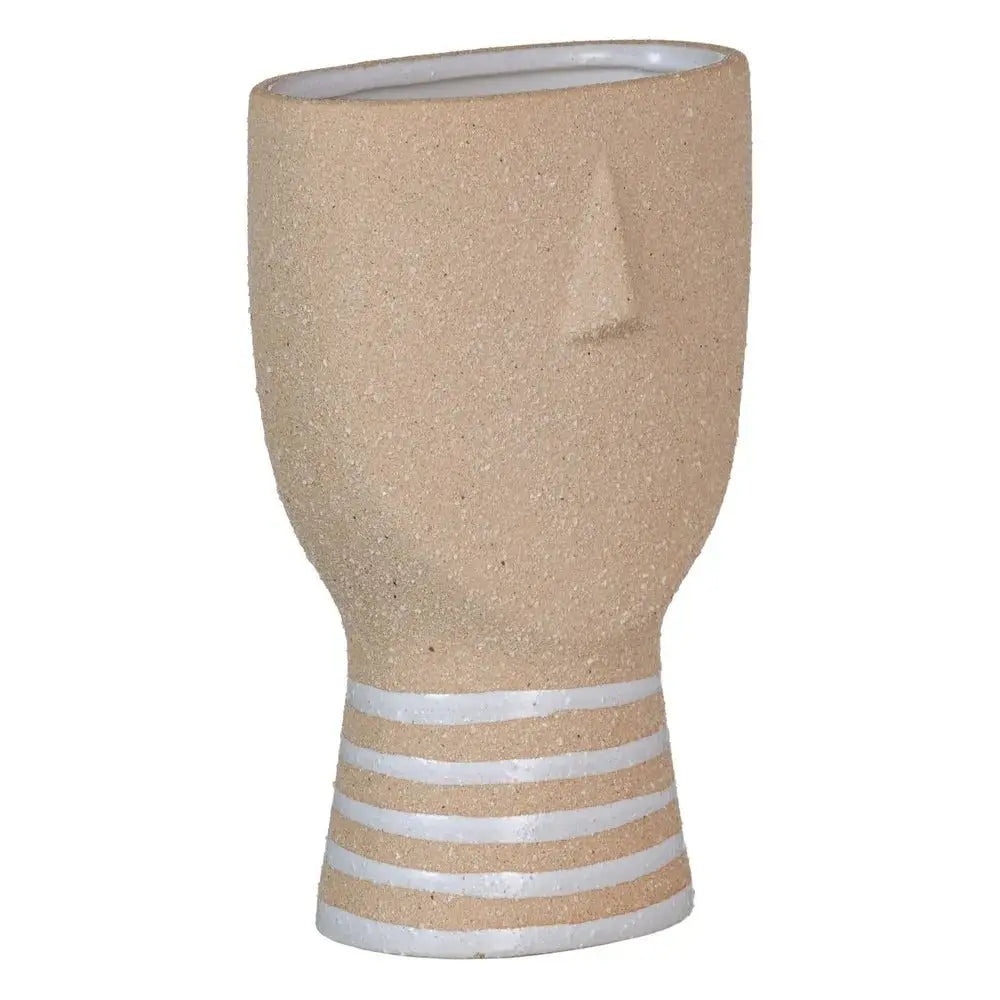Natural ceramic planter by SKAY featuring a textured finish and earthy tones, perfect for indoor or outdoor use.