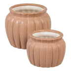 Ceramic salmon planter by SKAY, showcasing a smooth finish and elegant design, perfect for indoor or outdoor use.